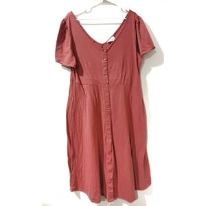 JUST FOUND Classic Fit & Flare Dress 1X